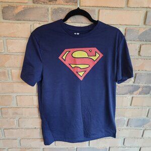 Superman Happy Boxer SuperGirl Medium Navy Blue Shirt